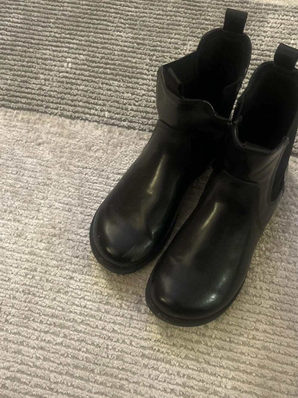 Zara Kids Black Pull-On Chelsea Boots